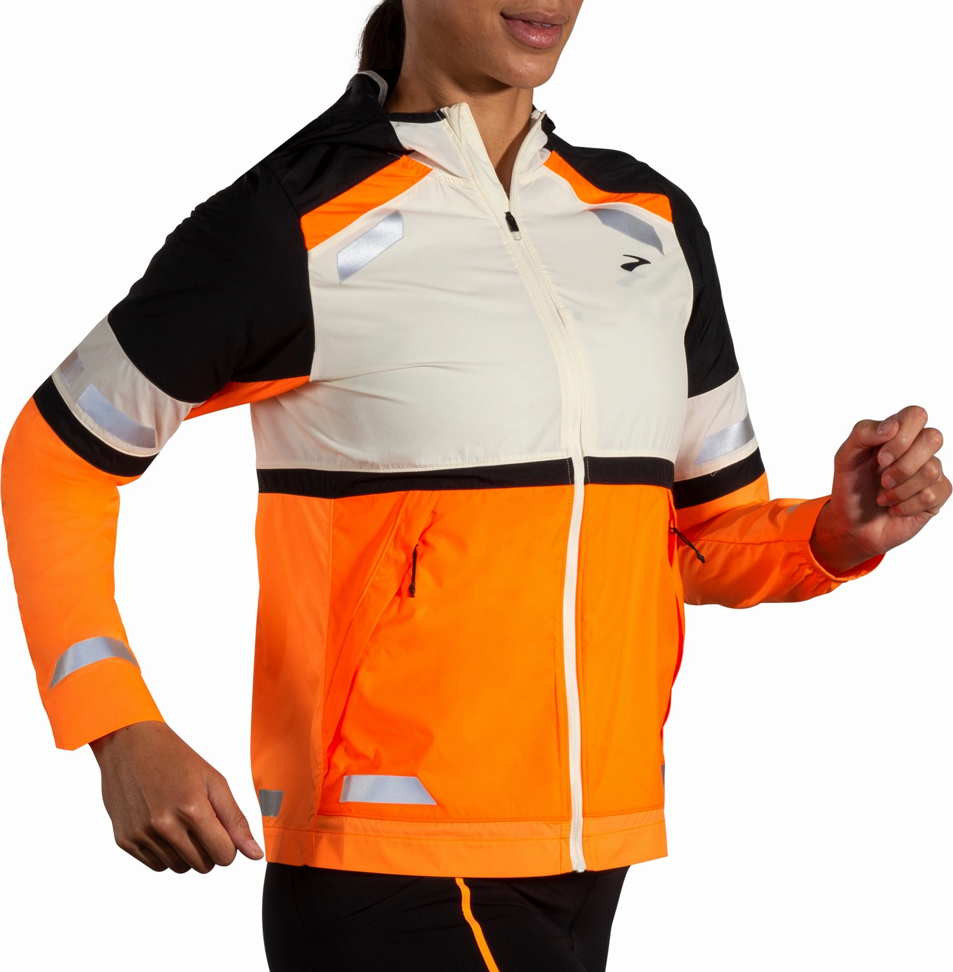 Brooks Run Visible 2.0 Womens Running Jacket - Grey Bicycle Yellow