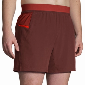 Brooks Sherpa 7 Inch 2 in 1 Mens Running Shorts - Red picnic clothes