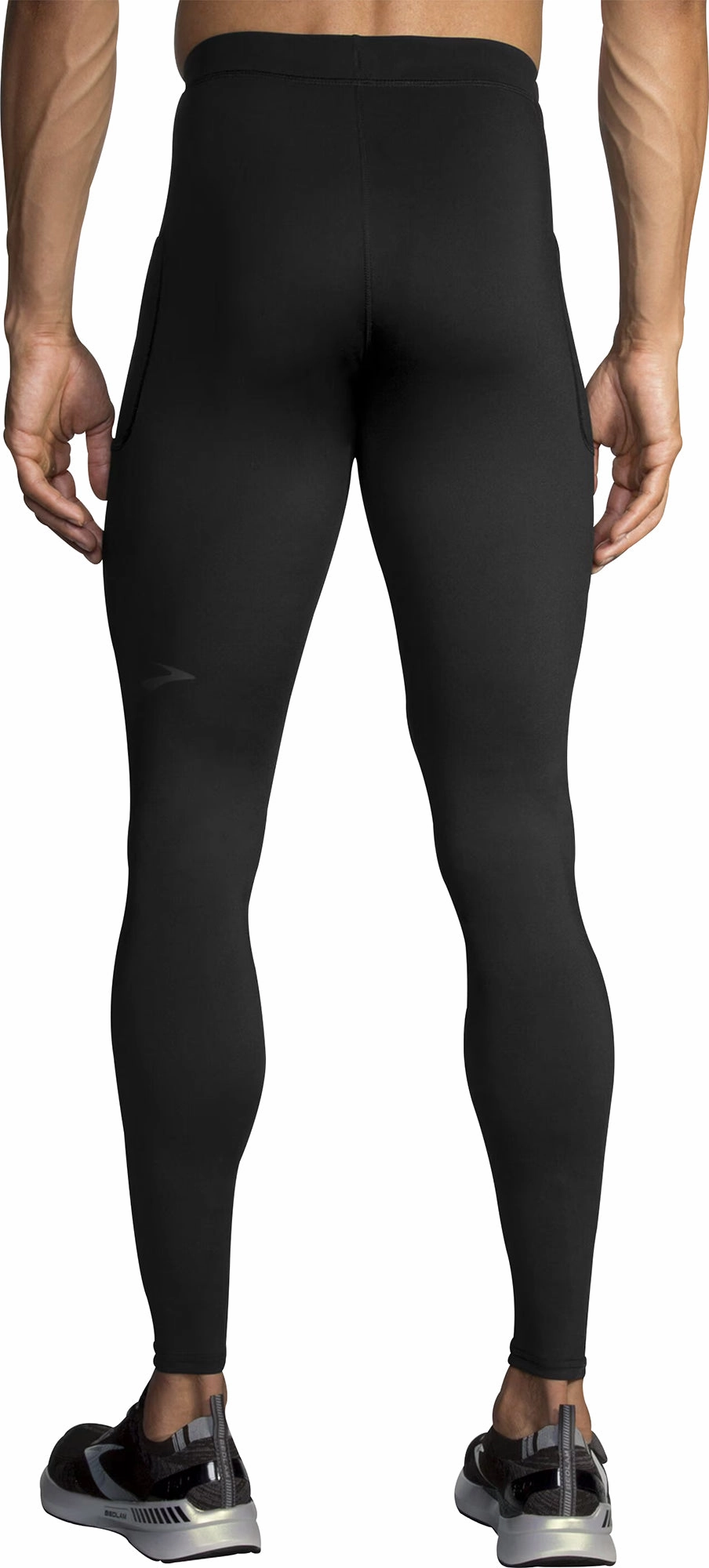 Brooks Source Mens Long Running Tights - Black Velvet