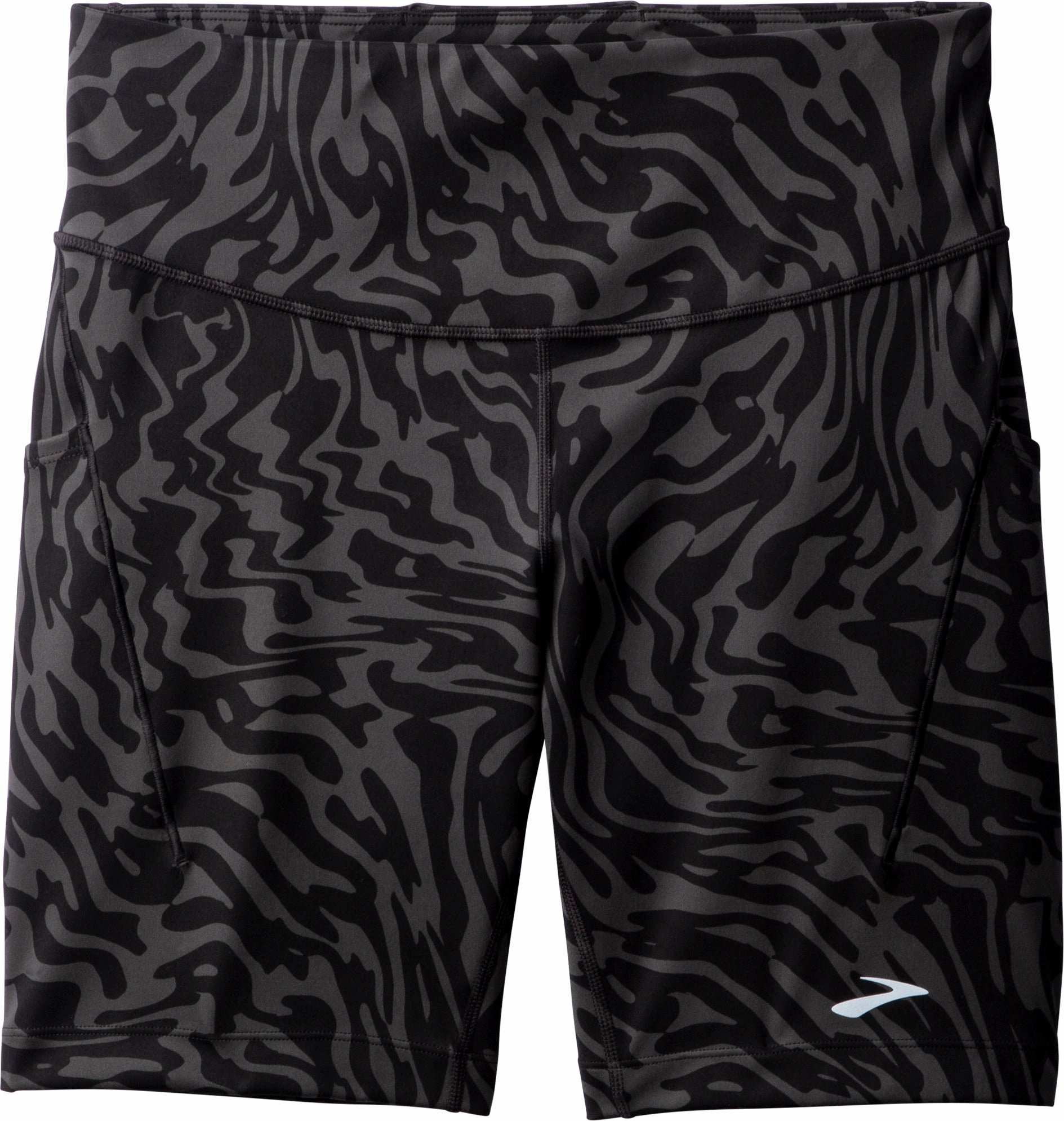 Brooks Spark 8 Inch Womens Short Running Tights - Black Classic Style warm weather