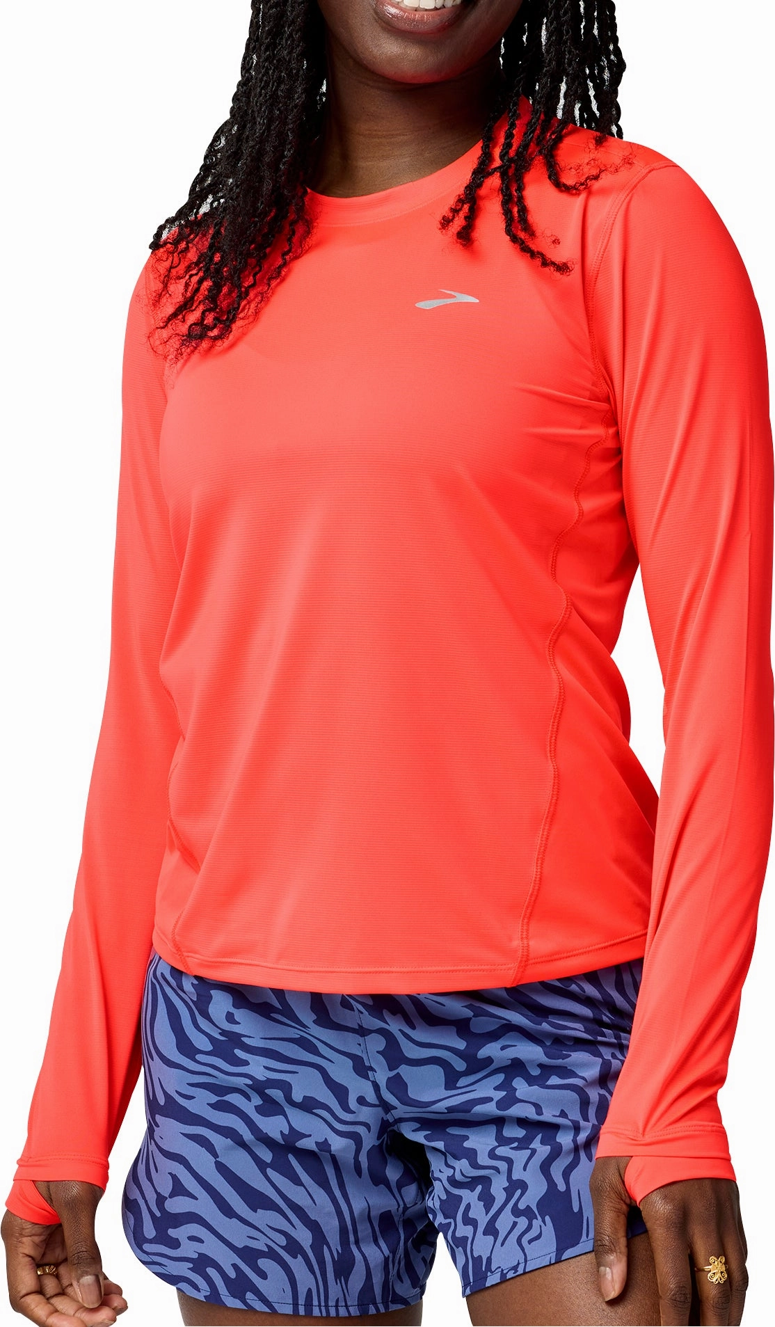 Brooks Sprint Free 3.0 Long Sleeve Womens Running Top - Red Swimsuit school setting