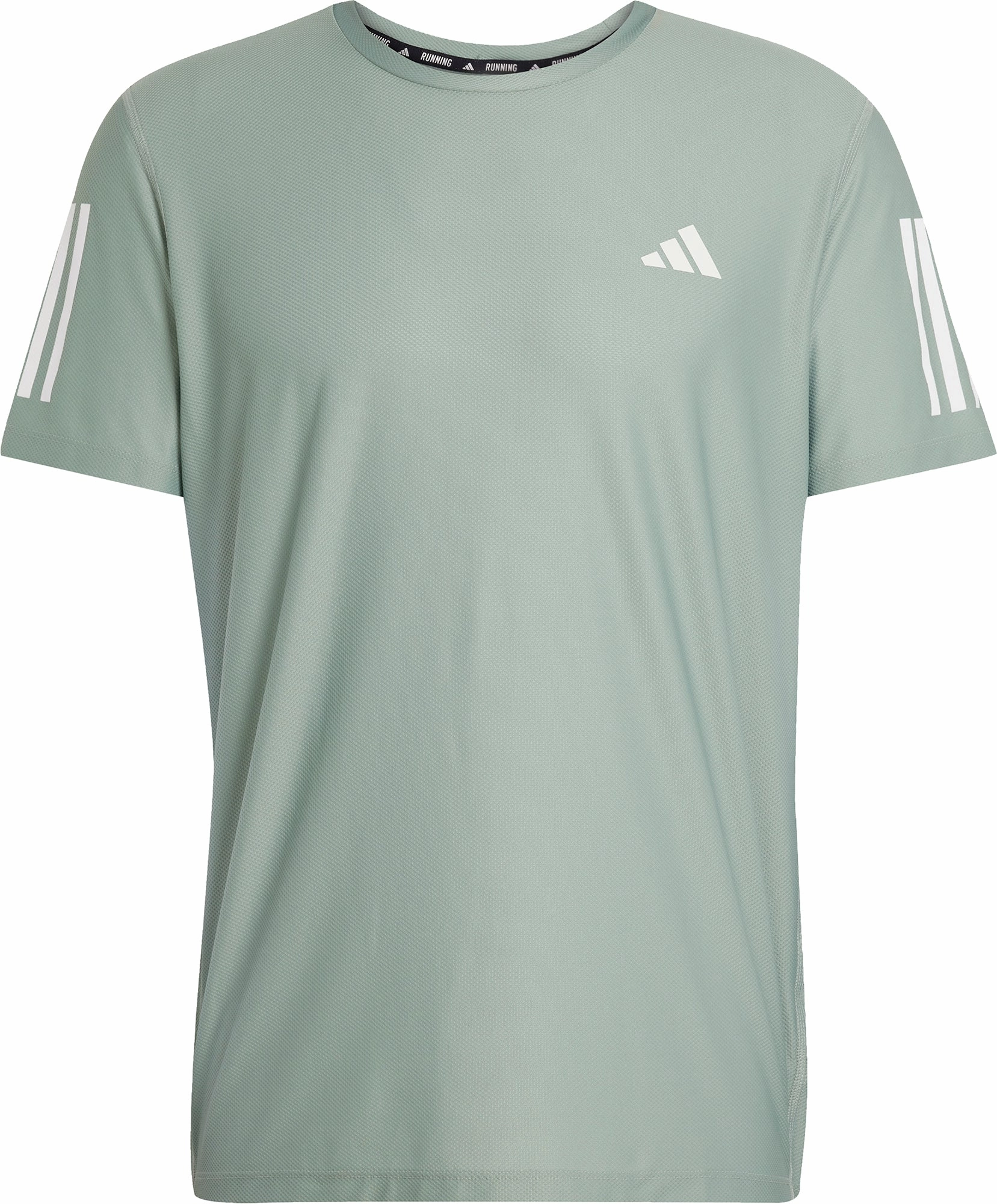 timeless adidas Own The Run Short Sleeve Mens Running Top - Green