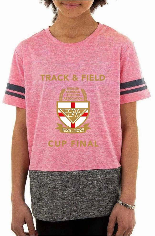 Comfort Wear More Mile Marl ESAA Cup Final Short Sleeve Running Top - Pink
