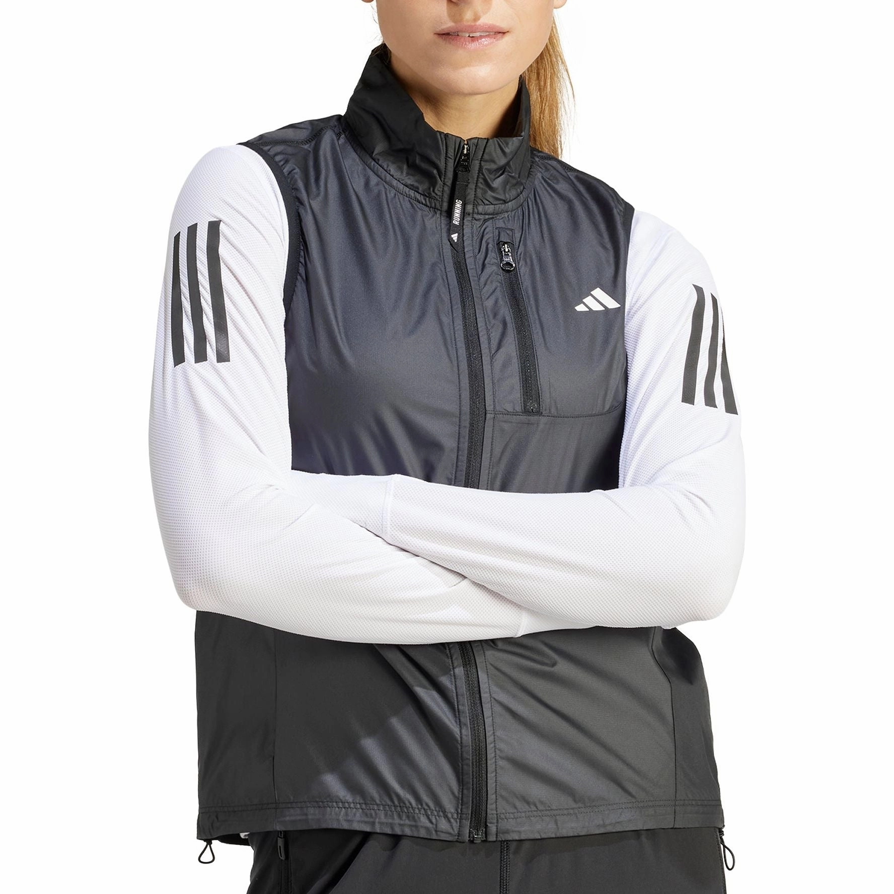 clip venue adidas Own The Run Womens Running Gilet - Black