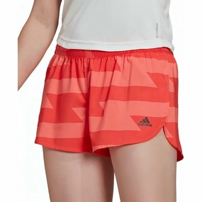 adidas Run Fast 3 Inch Split Womens Running Shorts - Pink Unisex Design