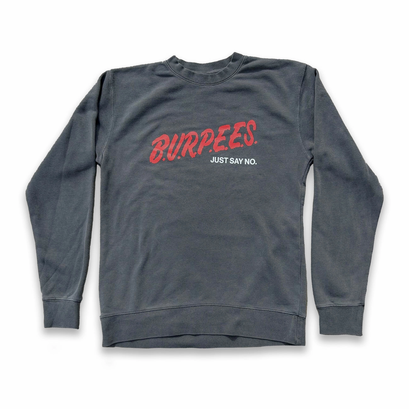 Burpees Midweight Crewneck Sweatshirt Zip Pockets Anti Slip Shoulder Pads