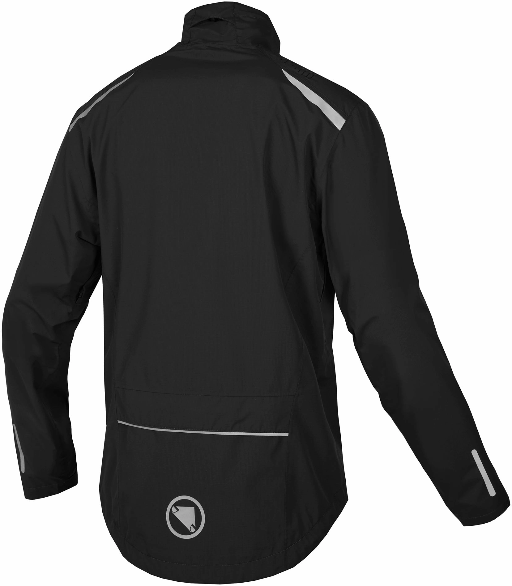 Round-neck Endura Hummvee Waterproof Mens Cycling Jacket - Black