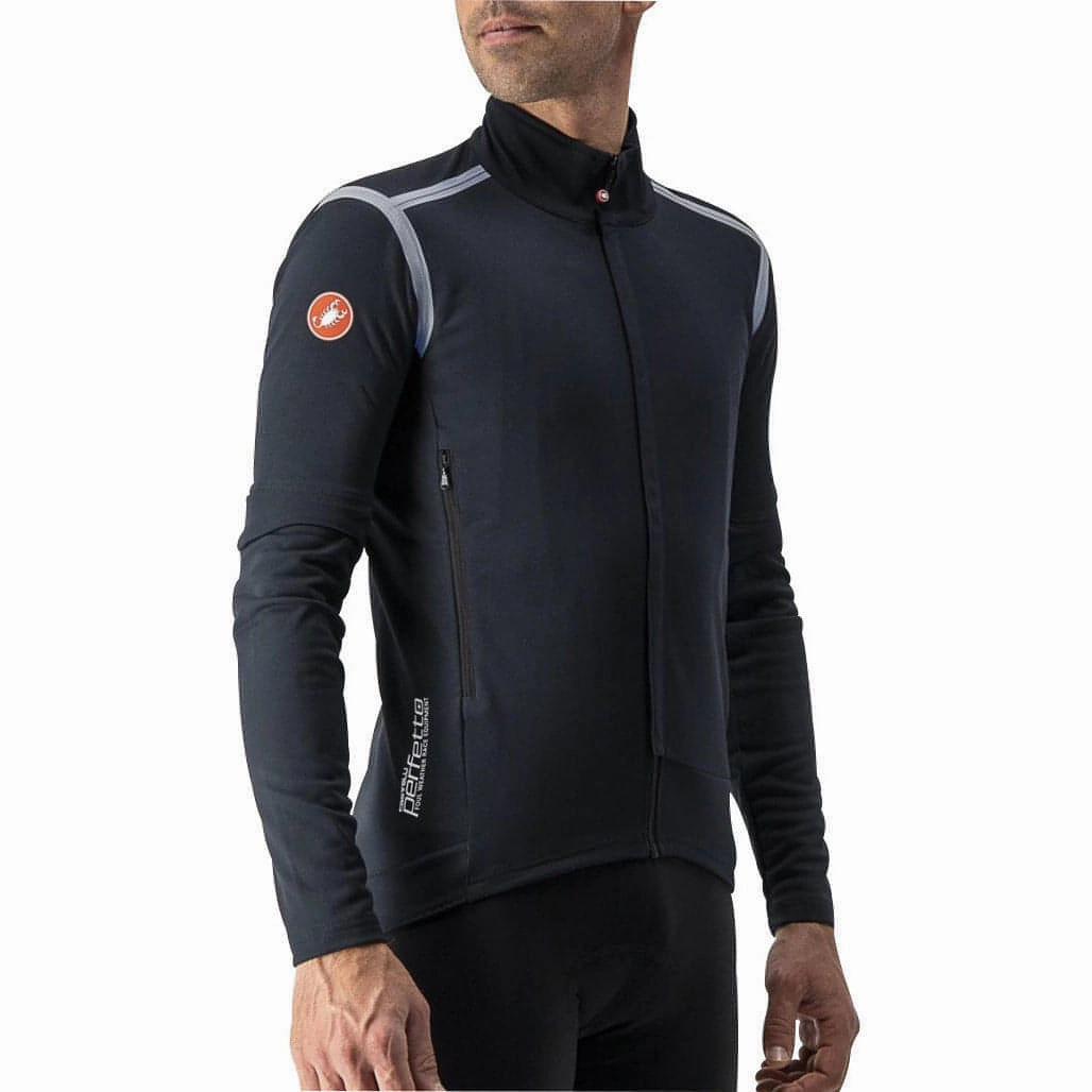 Castelli Perfetto Ros Convertible Mens Cycling Jacket - Black Sticker Street Chic