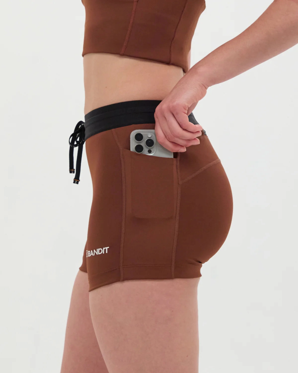 Women's Stamina 3 Inch Compression Shorts Coffee Bean AdaptiveFit casual fun
