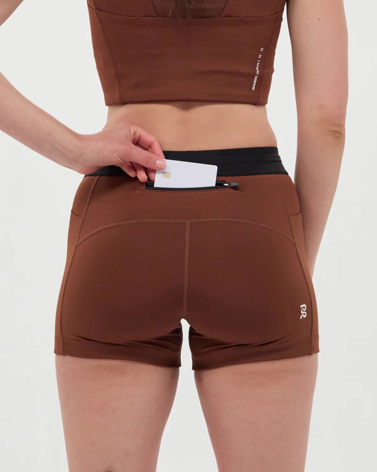Stretch Ease Ventilated Back Panels Women's Stamina 3 Inch Compression Shorts Coffee Bean