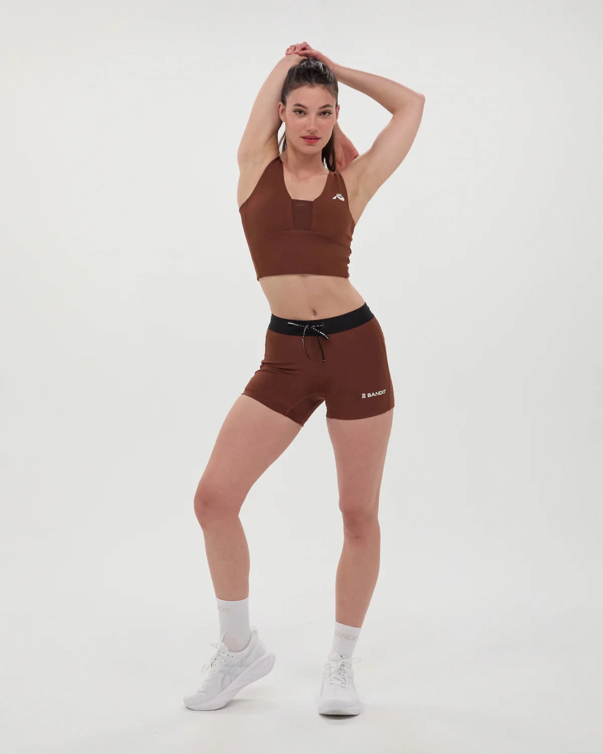 Women's Stamina 3 Inch Compression Shorts Coffee Bean CompressionEnhanced Fit Kid Play