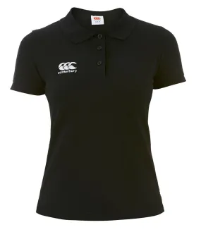 Canterbury Ladies Waimak Pique Polo Shirt | BLACK Sun shield Lightweight Composite