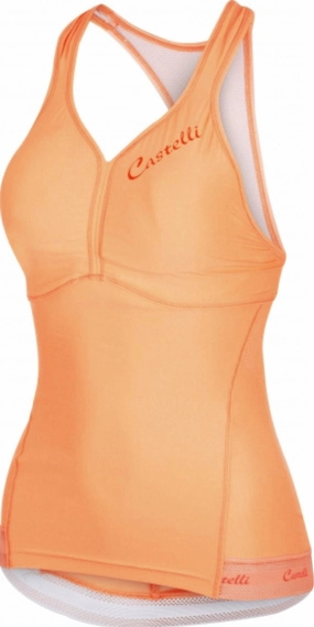 Castelli Bellissima Wonder Womens Cycling Vest Tank Top - Orange accessible Sporty Performance