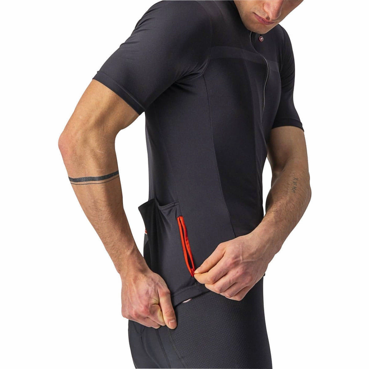 High Quality embellishment Castelli Classifica Short Sleeve Mens Cycling Jersey - Black
