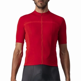 most Yoke Back Castelli Classifica Short Sleeve Mens Cycling Jersey - Red