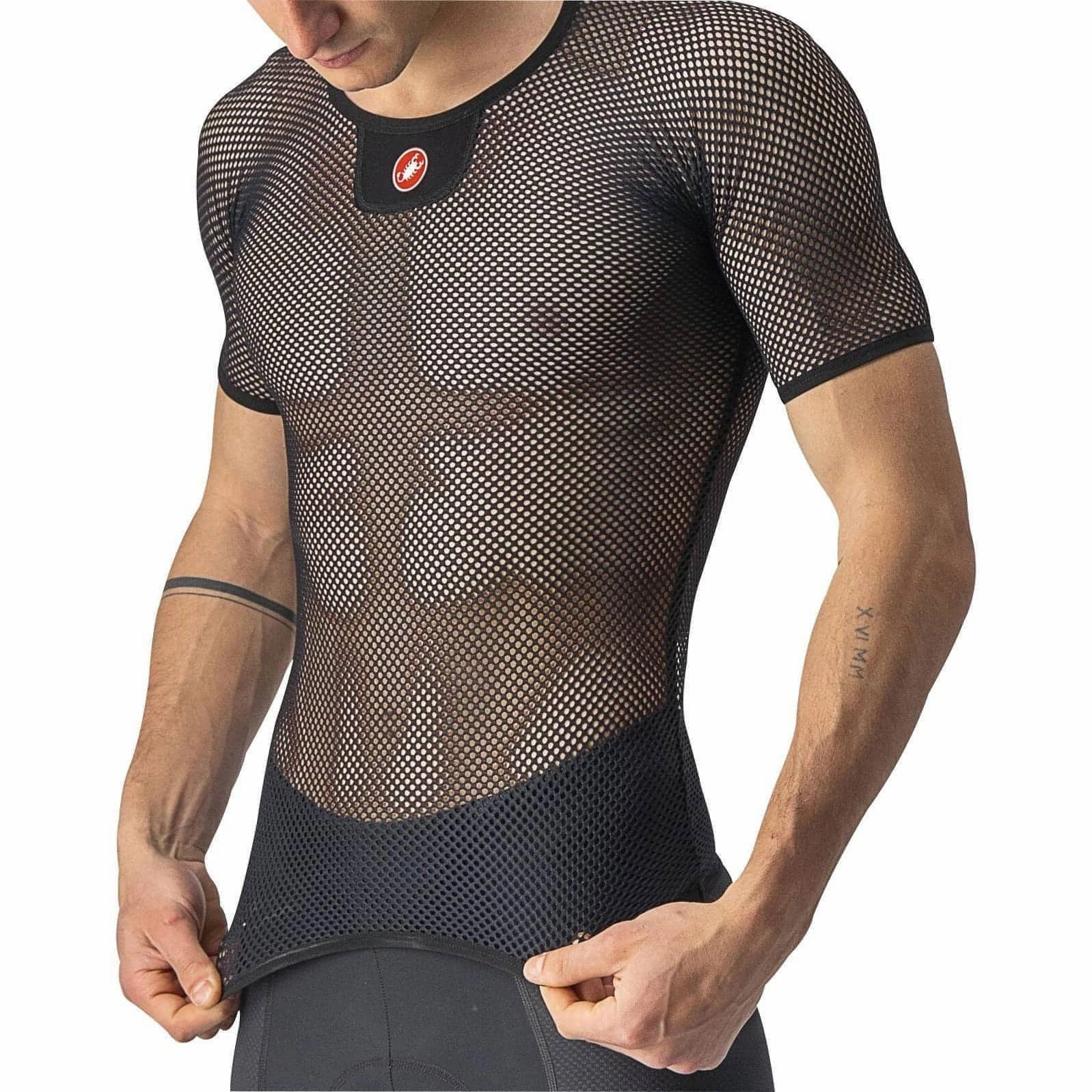 Important Castelli Core Mesh 3 Short Sleeve Mens Cycling Base Layer - Black