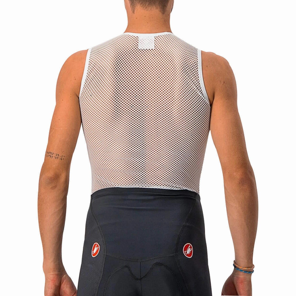 floral Castelli Core Mesh 3 Sleeveless Mens Cycling Base Layer - White