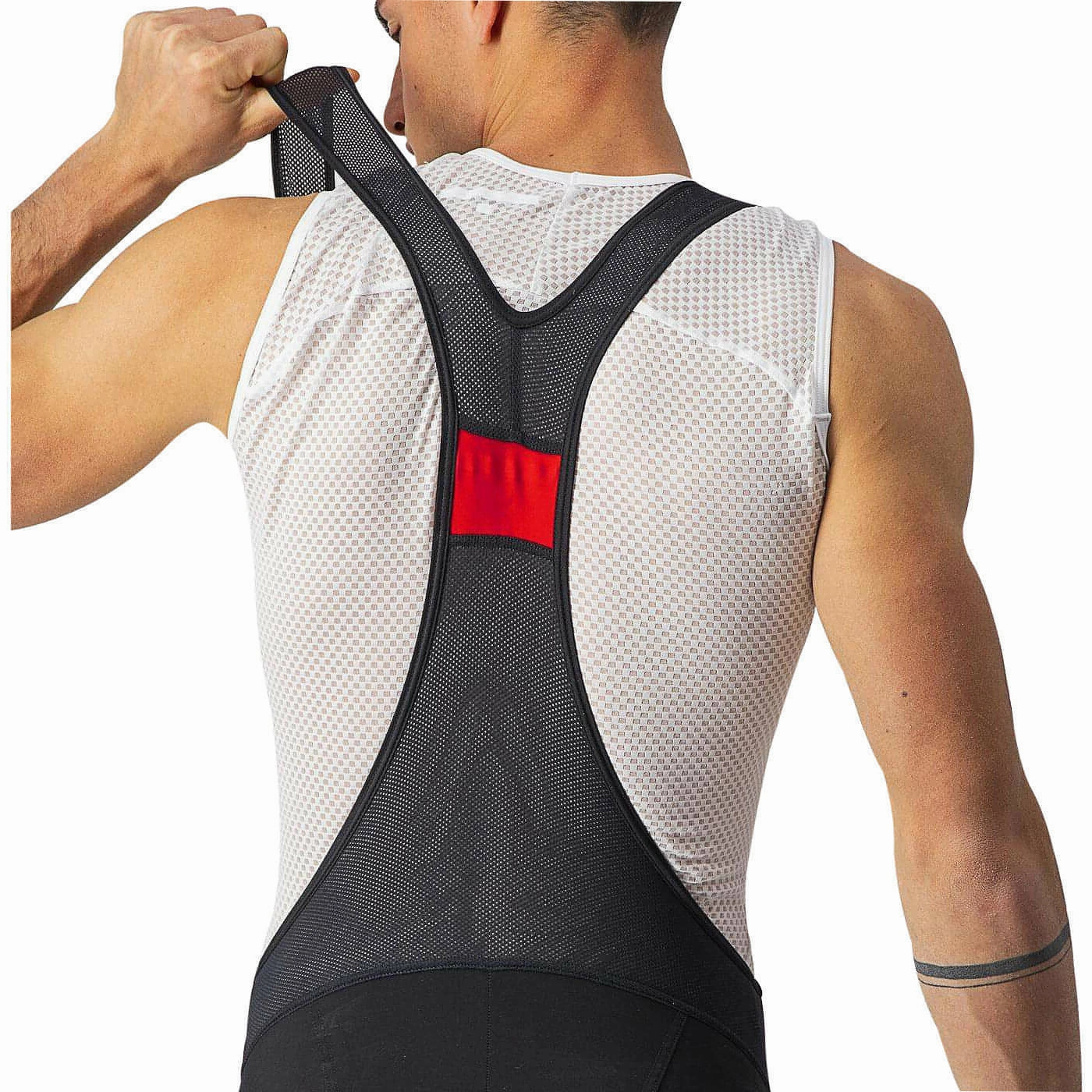 Castelli Endurance 3 Mens Cycling Bib Shorts - Black Back pockets Hygienic Antimicrobial Layer