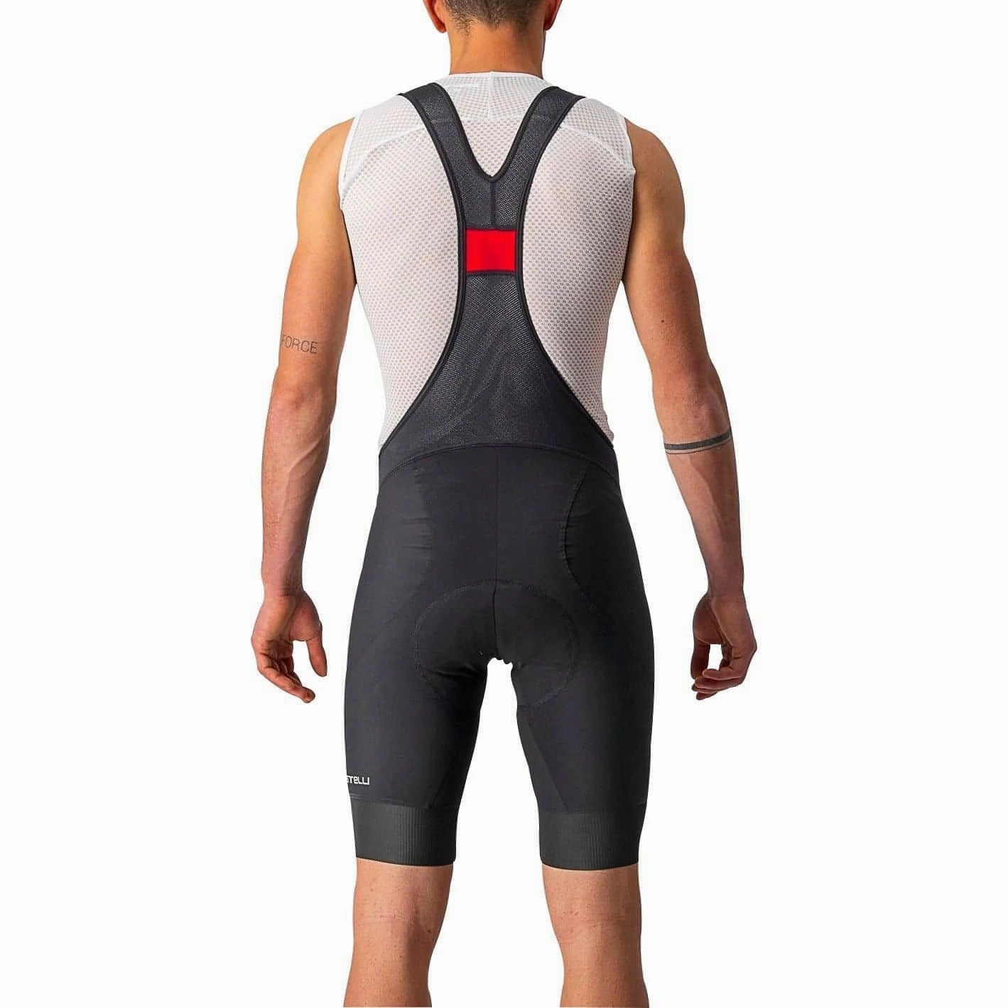 On The Go Stretch waistband Castelli Endurance 3 Mens Cycling Bib Shorts - Black