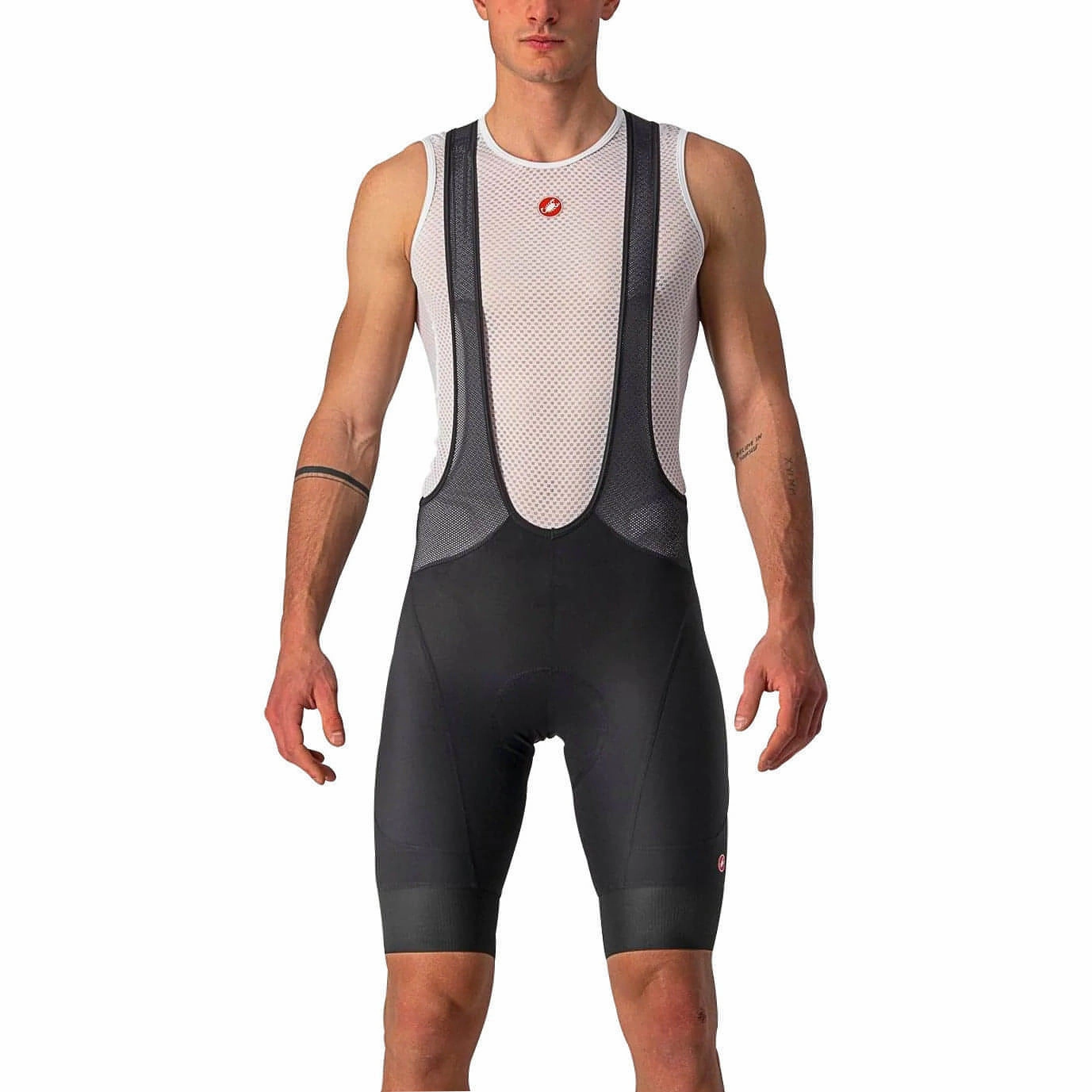 Anti Static Finish Stylish Fit Castelli Endurance 3 Mens Cycling Bib Shorts - Black