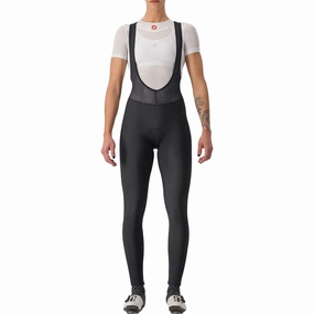 Super Flex Castelli Entrata Womens Cycling Bib Tights - Black