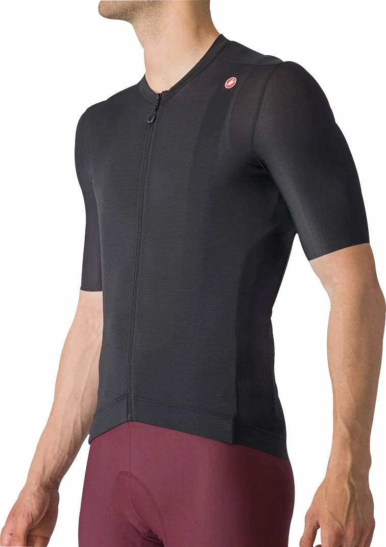 UltraSoft Brushed Backing multicultural Castelli Espresso Short Sleeve Mens Cycling Jersey - Black