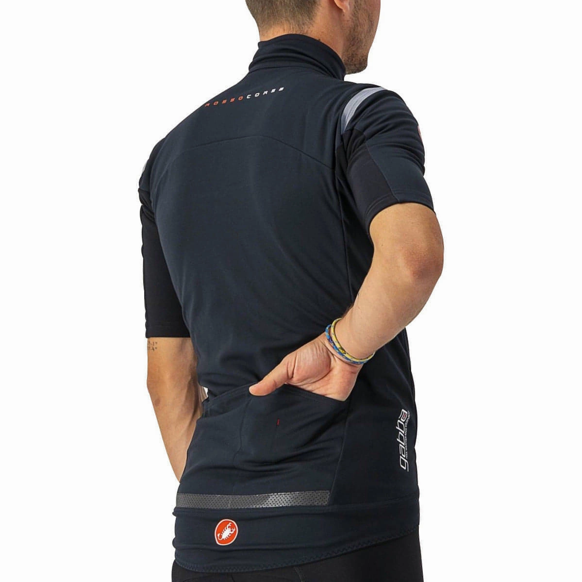 Moisture Wicking Material size Castelli Gabba ROS Short Sleeve Mens Cycling Jersey - Black