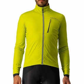 Castelli GO Mens Cycling Jacket - Yellow SlitPockets Enhance