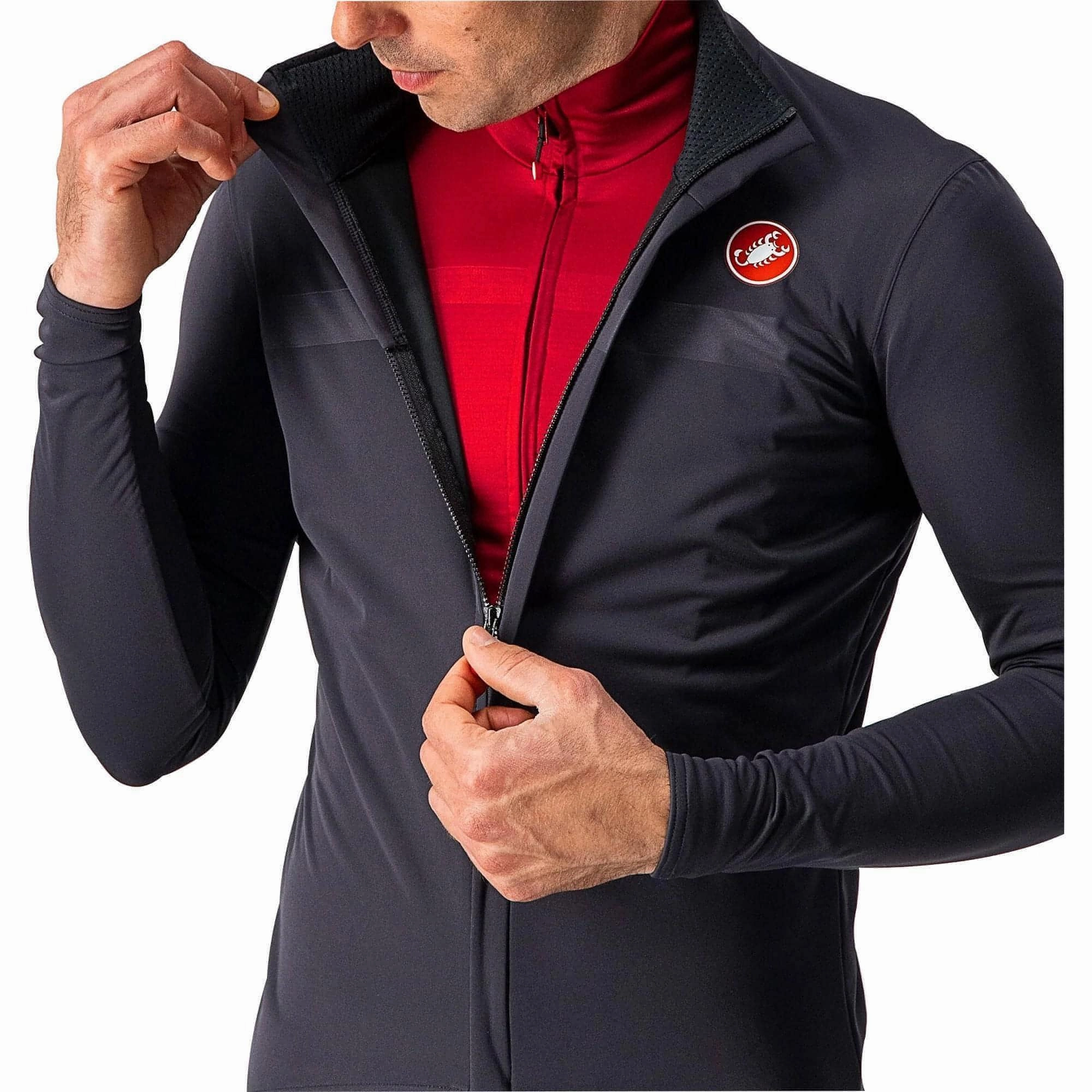 Brush Castelli Goccia Waterproof Mens Cycling Jacket - Grey