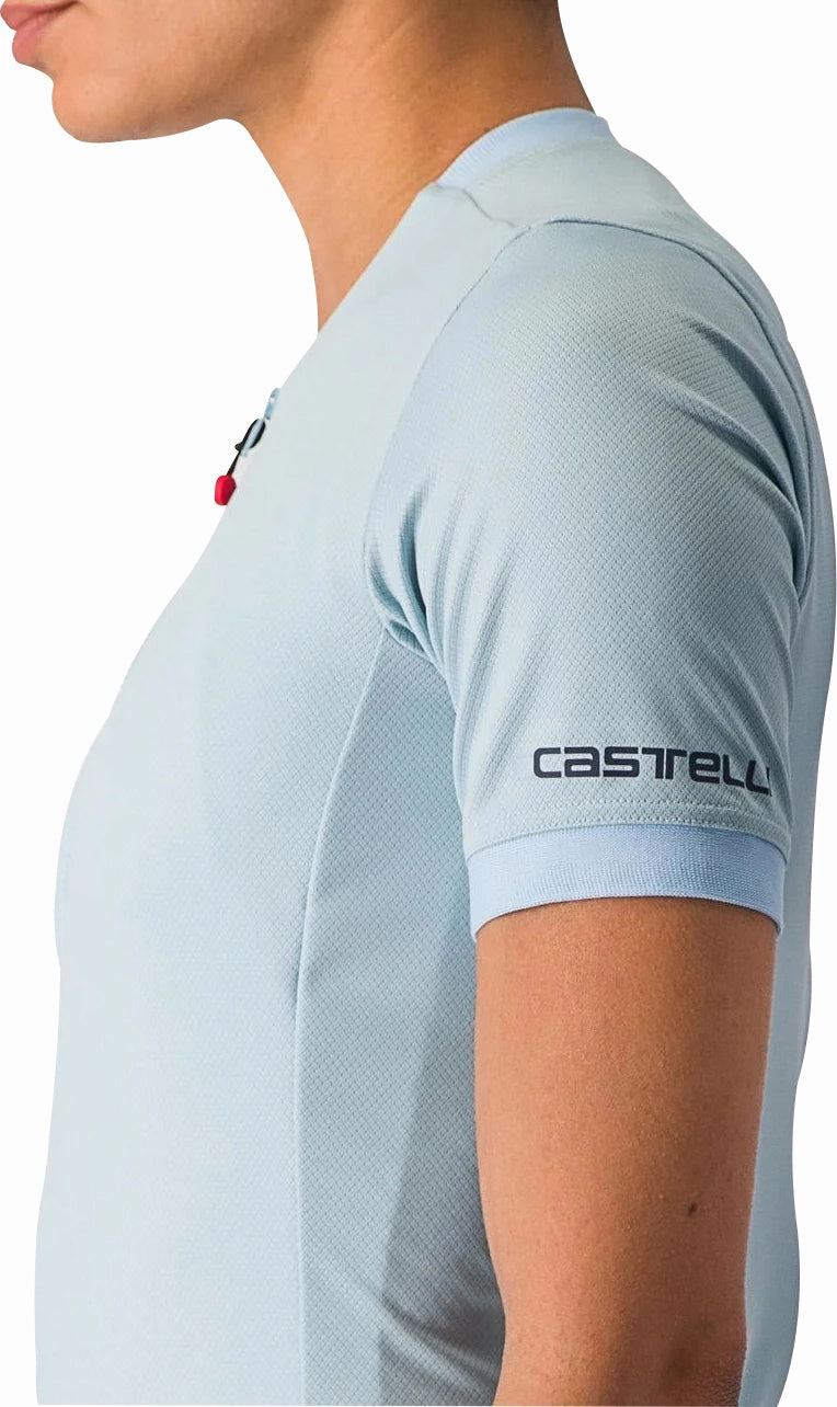 MultiDirectionalStretch Castelli Libera Short Sleeve Womens Cycling Jersey - Blue