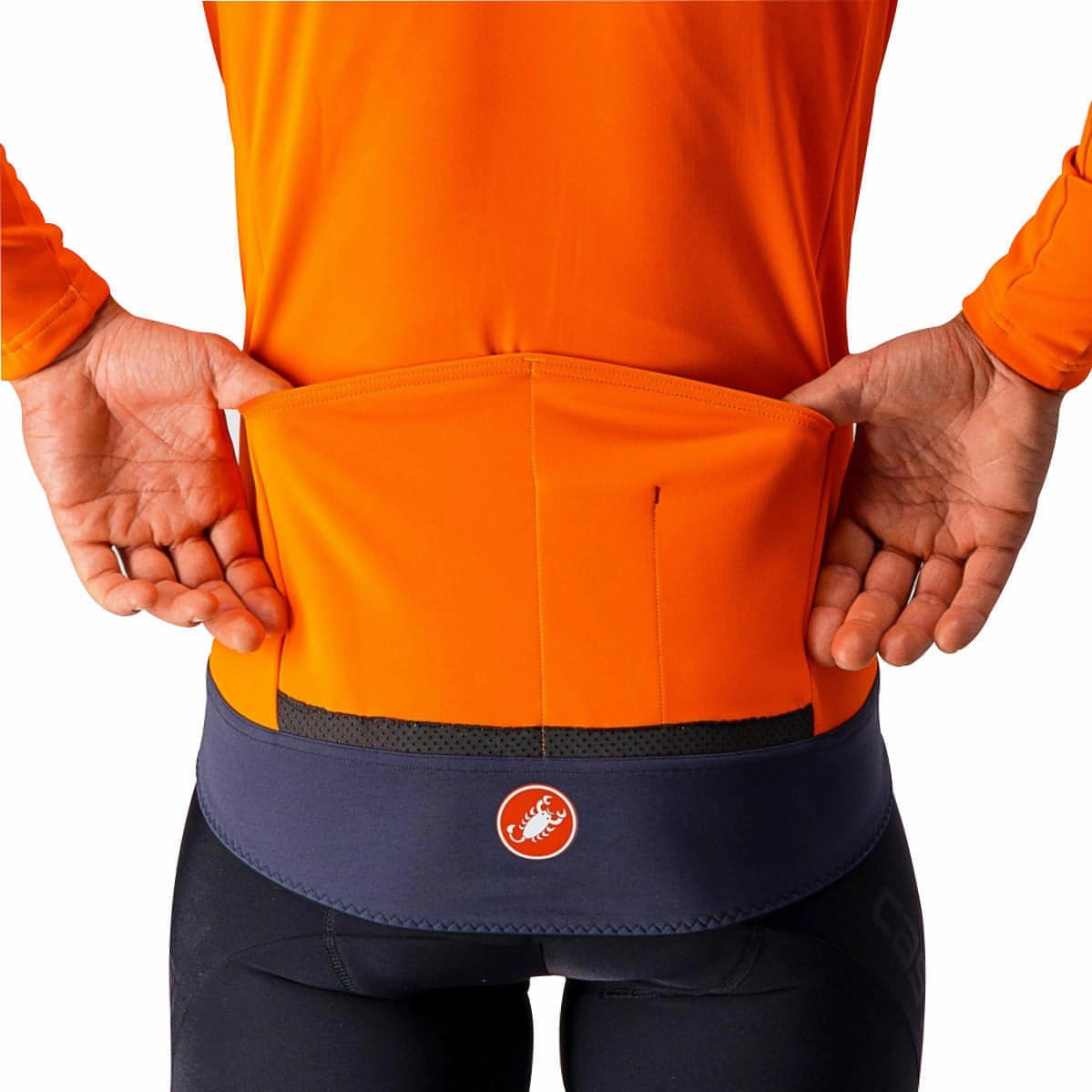 Castelli Perfetto Ros Convertible Mens Cycling Jacket - Orange Eyeshadow