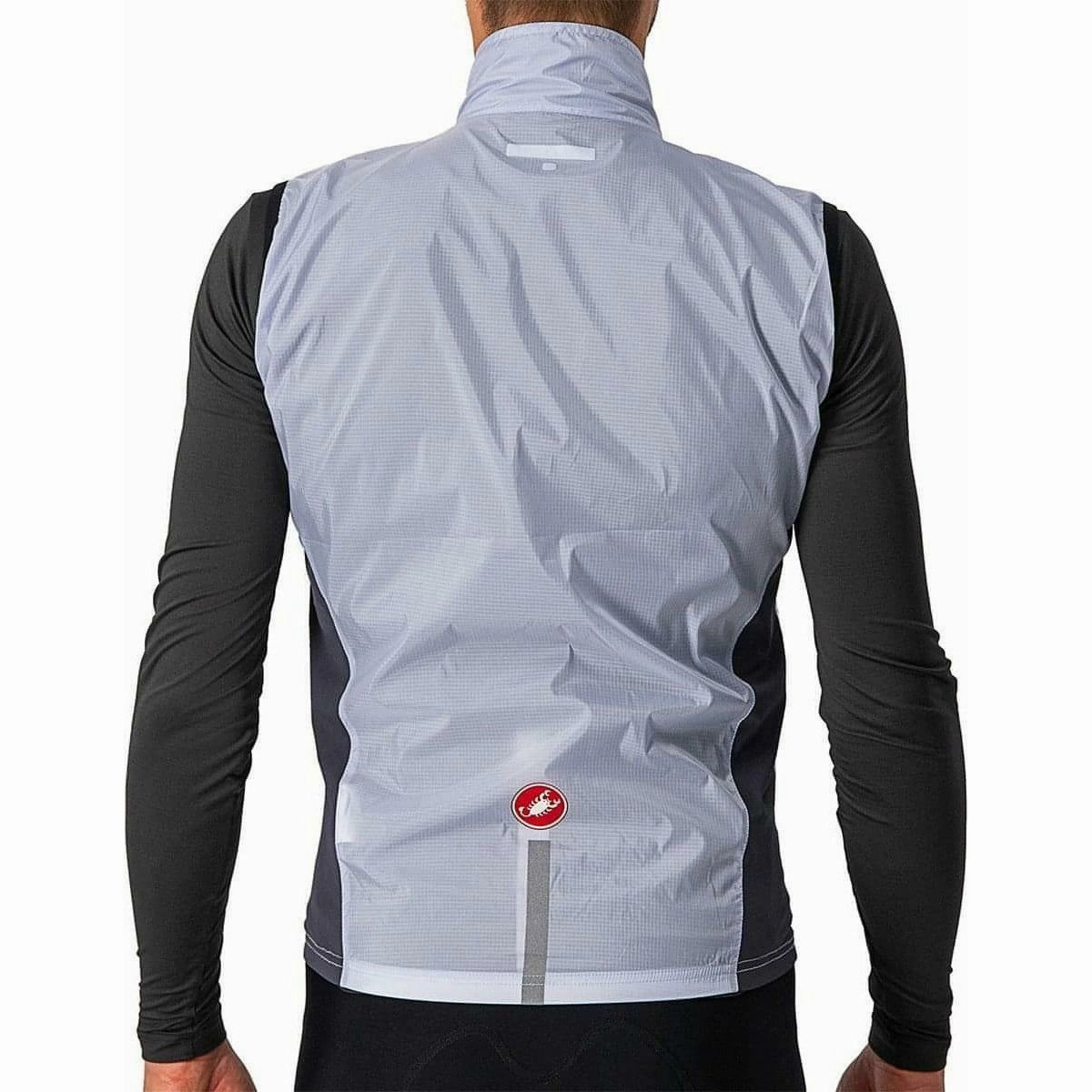 Castelli Squadra Stretch Mens Cycling Gilet - Silver Receipt SoftLining