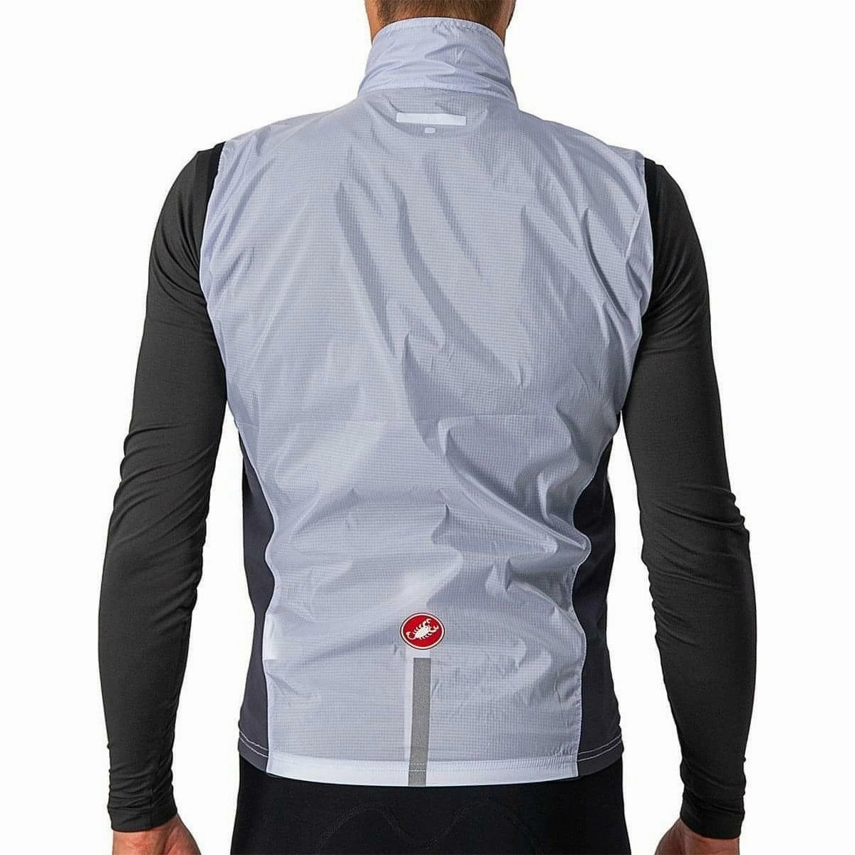 Slide Strap Waistband Castelli Squadra Stretch Mens Cycling Gilet - Silver