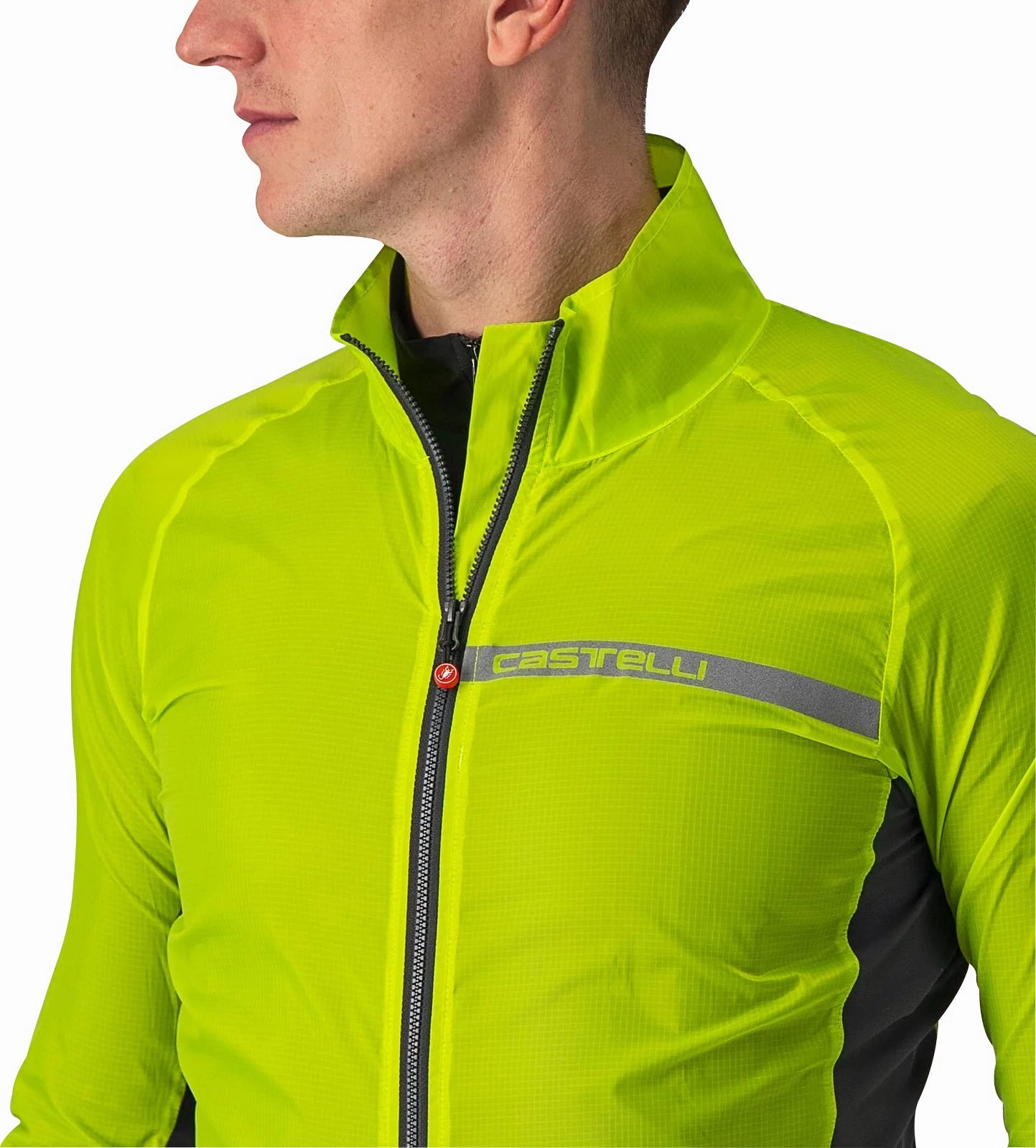 Castelli Squadra Stretch Mens Cycling Jacket - Green Courage