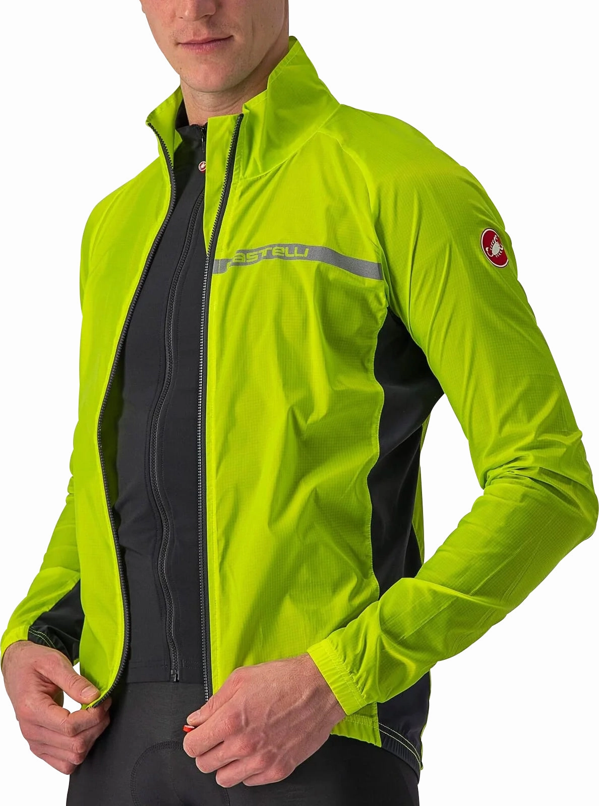 Castelli Squadra Stretch Mens Cycling Jacket - Green leggings