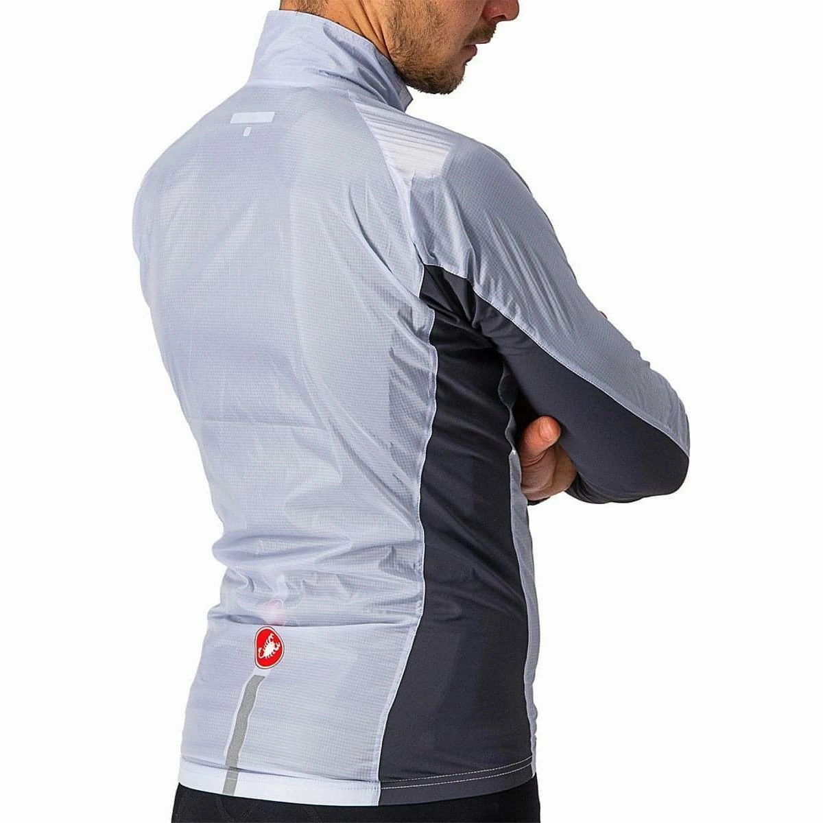 Wind Resistant Castelli Squadra Stretch Mens Cycling Jacket - Silver