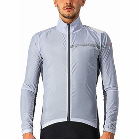 Workplace Use pattern - mixing Castelli Squadra Stretch Mens Cycling Jacket - Silver