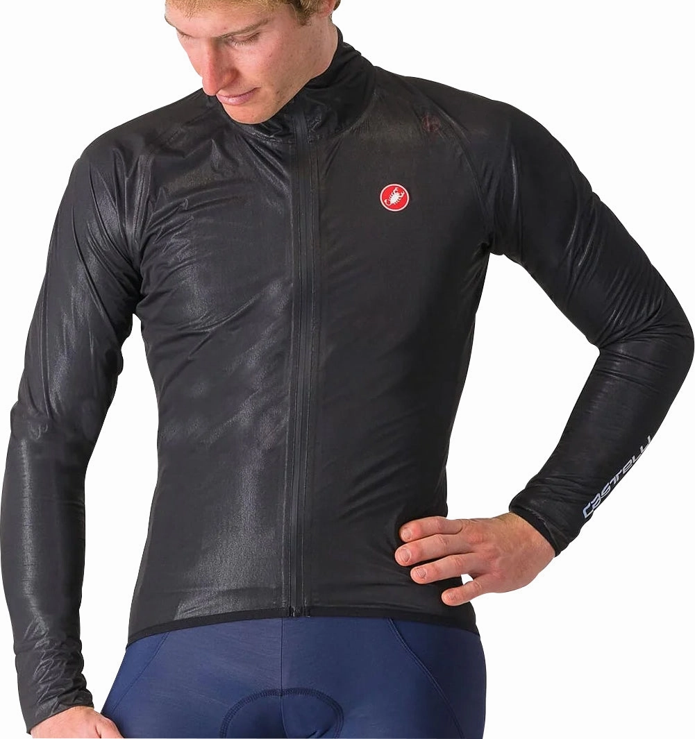 Abrasion Proof Toe Cap Castelli Squall Shell Mens Cycling Jacket - Black