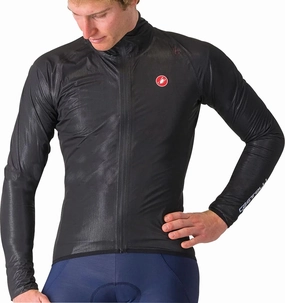 Castelli Squall Shell Mens Cycling Jacket - Black TearResistantFabrics