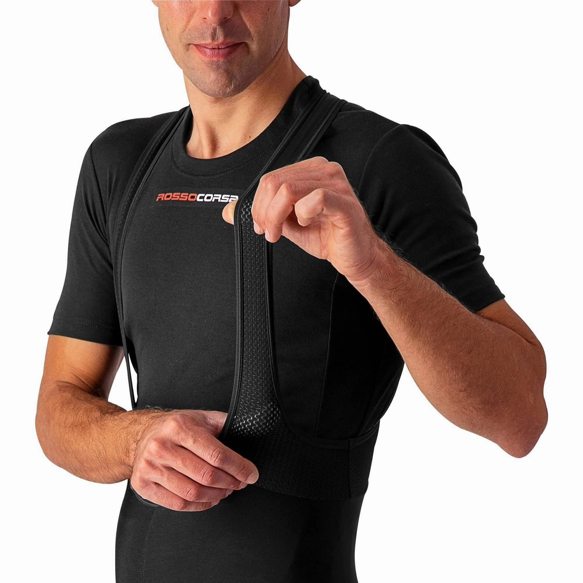 Castelli Tutto Nano Mens Cycling Bib Tights - Black Postpartum Fit Summer Wear Bonded Seamless Edges