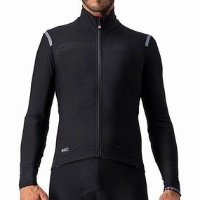 Static Dissipative Fiber Castelli Tutto Nano RoS Long Sleeve Mens Cycling Jersey - Black