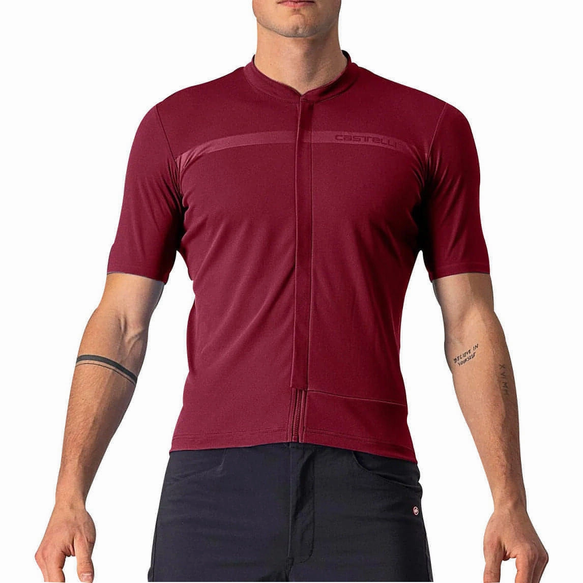 appearance moisture - wicking clothing Castelli Unlimited Allroad Short Sleeve Mens Cycling Jersey - Red