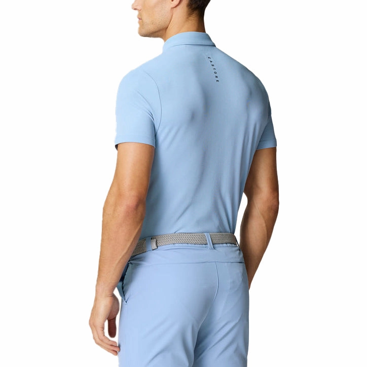 Castore Club Classic Polo Golf Shirt - Sky Blue Breathable mesh lining Breathable Underarm Gusset