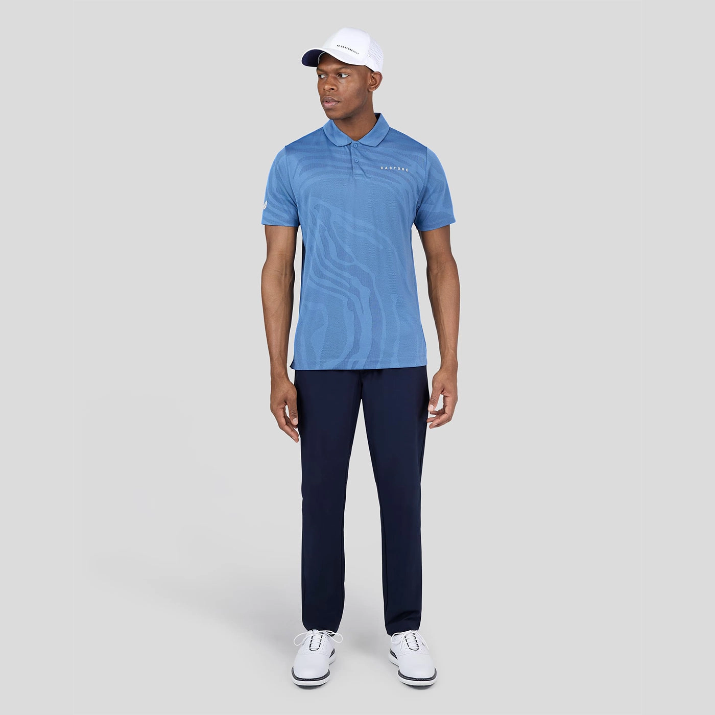 Castore Engineered Knit Golf Polo Shirt - Horizon SoftTouch Collar Lining Layering Essential