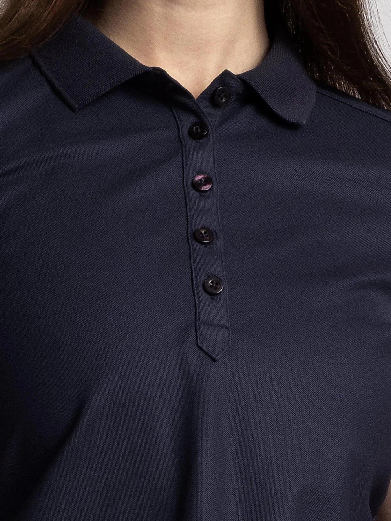 Cross Women's Amy Polo Golf Shirt - Navy Stretchable Fabric