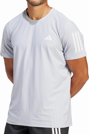 adidas Own The Run Short Sleeve Mens Running Top - Grey Moisture wicking Classic timelessness