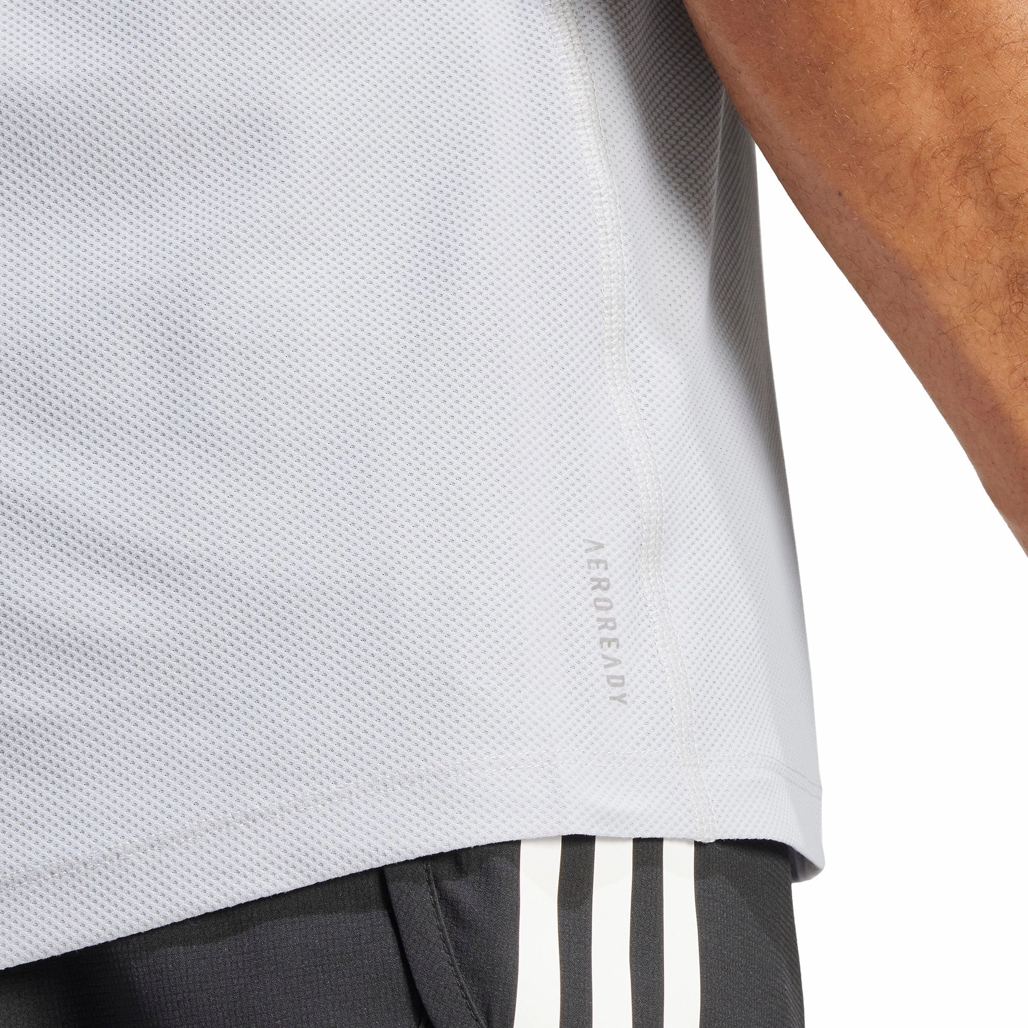 EcoFriendly Dye Eco Friendly Material adidas Own The Run Short Sleeve Mens Running Top - Grey
