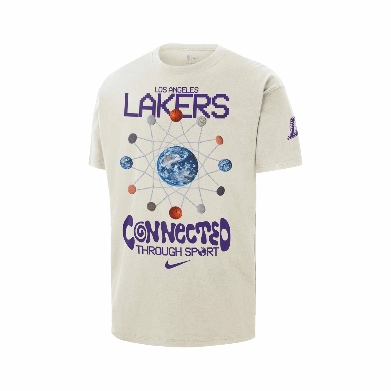 Nike NBA Los Angeles Lakers Courtside Max90 T-Shirt Soft Core smooth zipper