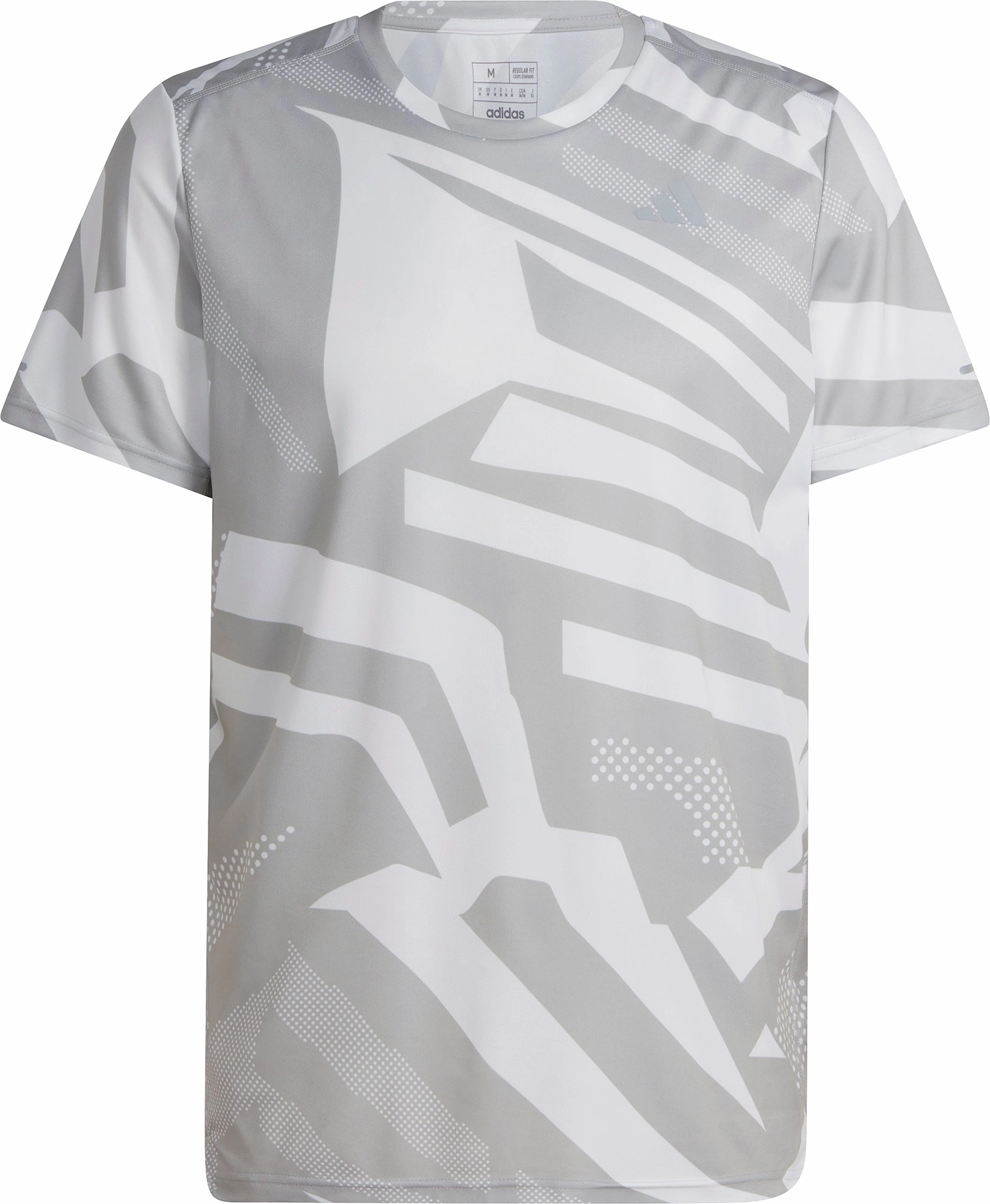 adidas Own The Run Short Sleeve Mens Running Top - Grey ZeroDistressFinish