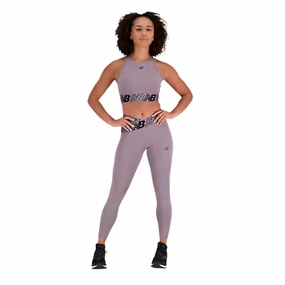Fade Resistant Dye ZipperedSecurity New Balance Women's Relentless Crossover High Rise 7/8 Tight - Zinc